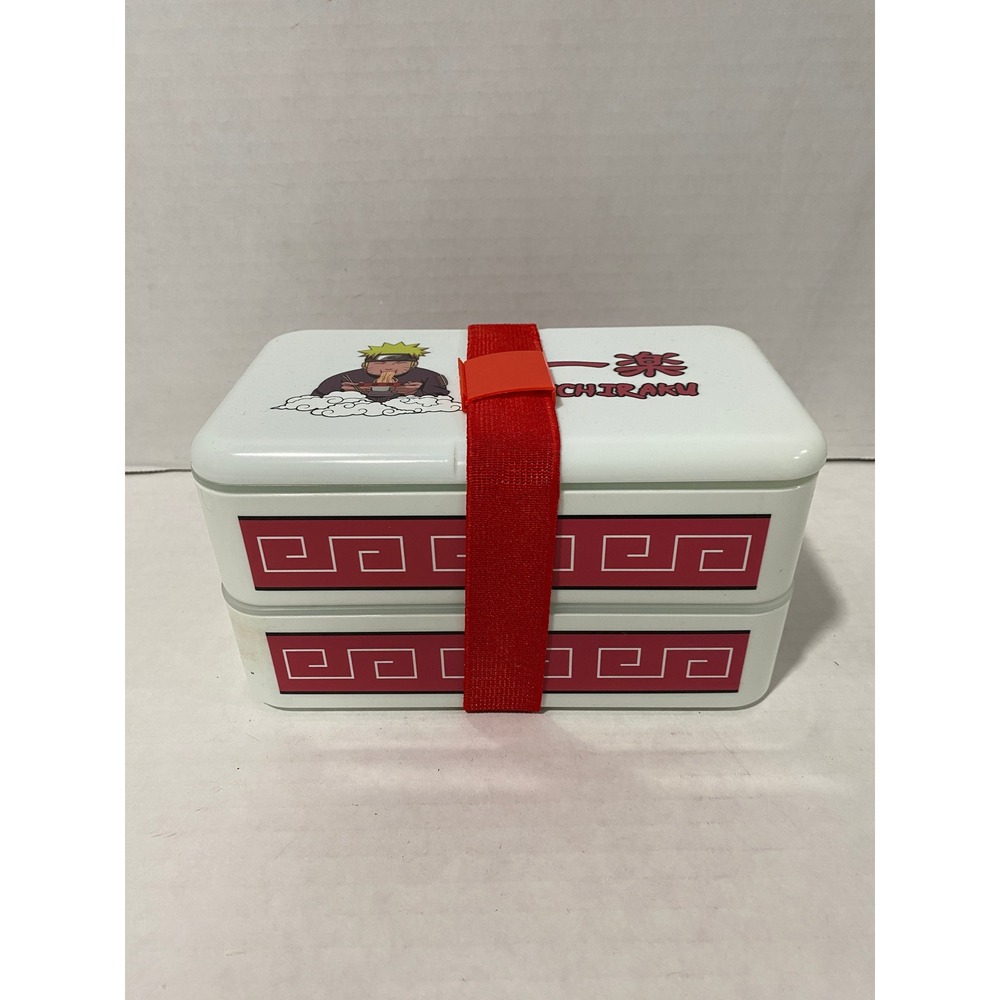 Just Funky Naruto Shippuden Ichiraku Ramen Bento Box Set White Red Utensils